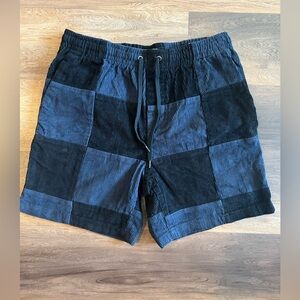 Black and Blue Corduroy Shorts PacSun 6inch inseam